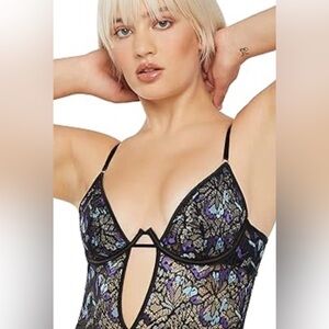 Savage X Fenty Butterfly Wings Lace and Mesh Catsuit